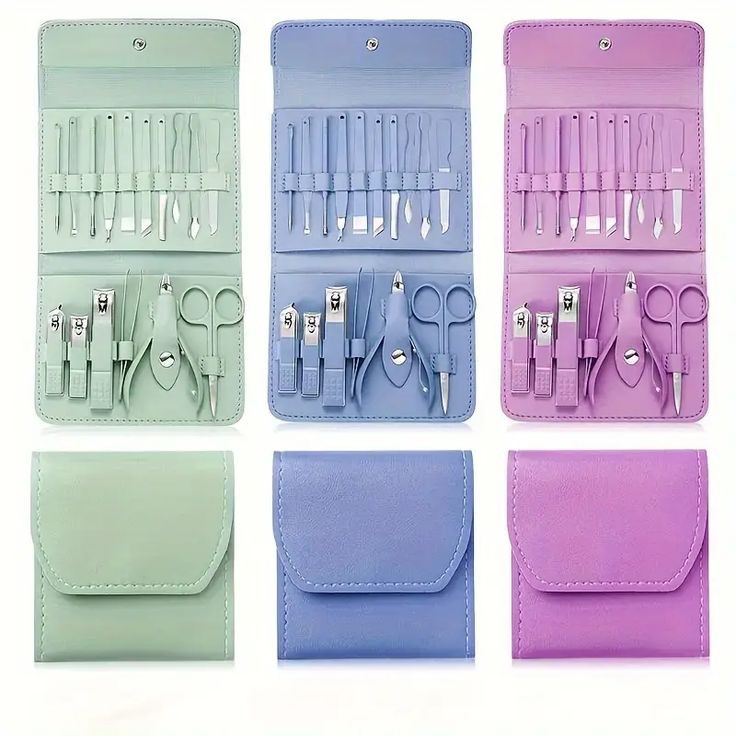 16pcs set Nail Cutter Set Stainless Steel Nail Clippers Set