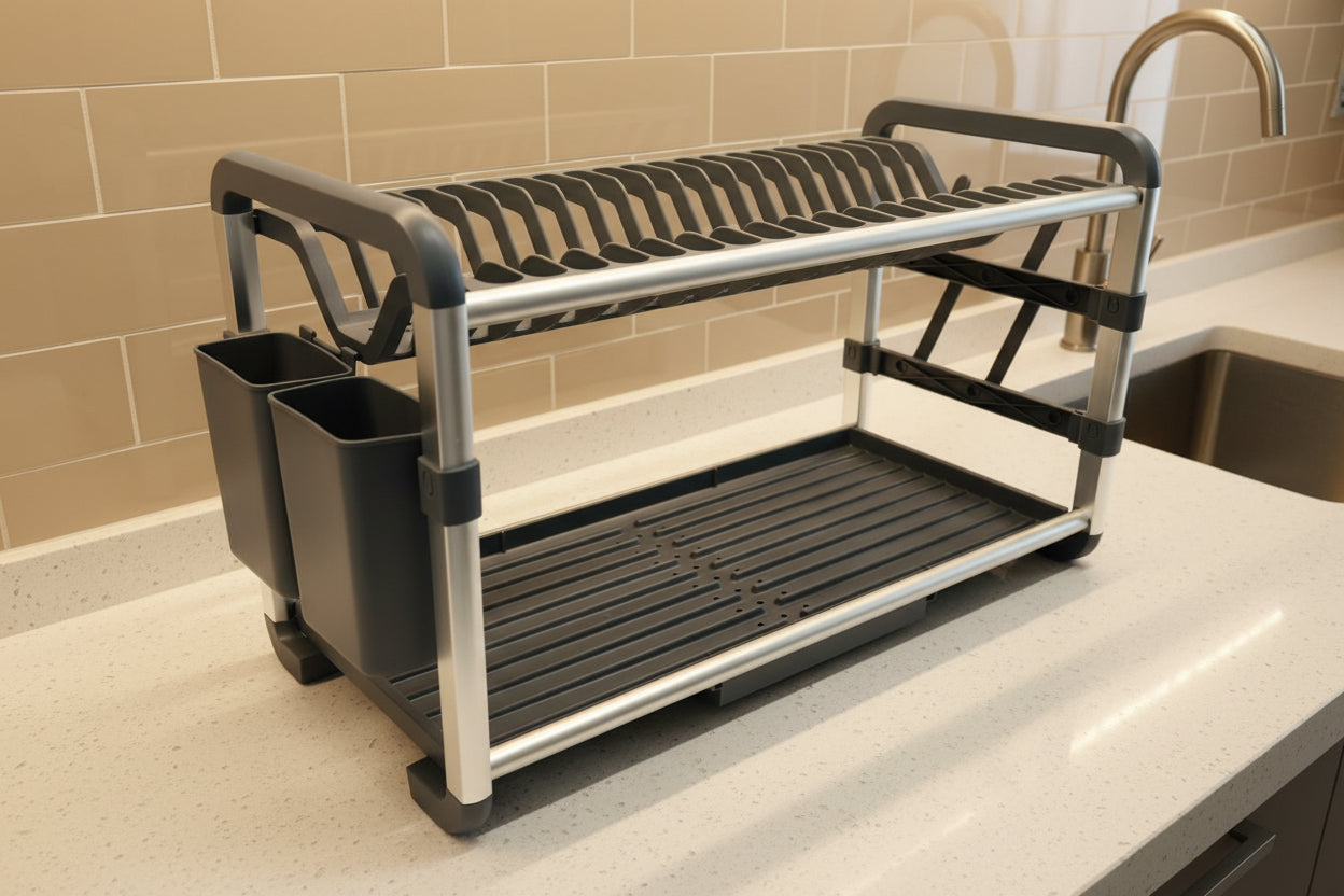 Aluminum Dish Drainer Rack – 2-Tier