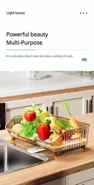 Acrylic Luxury Dish Drain Rack