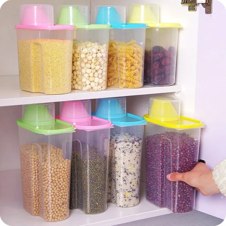 Airtight Cereal & Grain Storage Containers with Measuring Cup