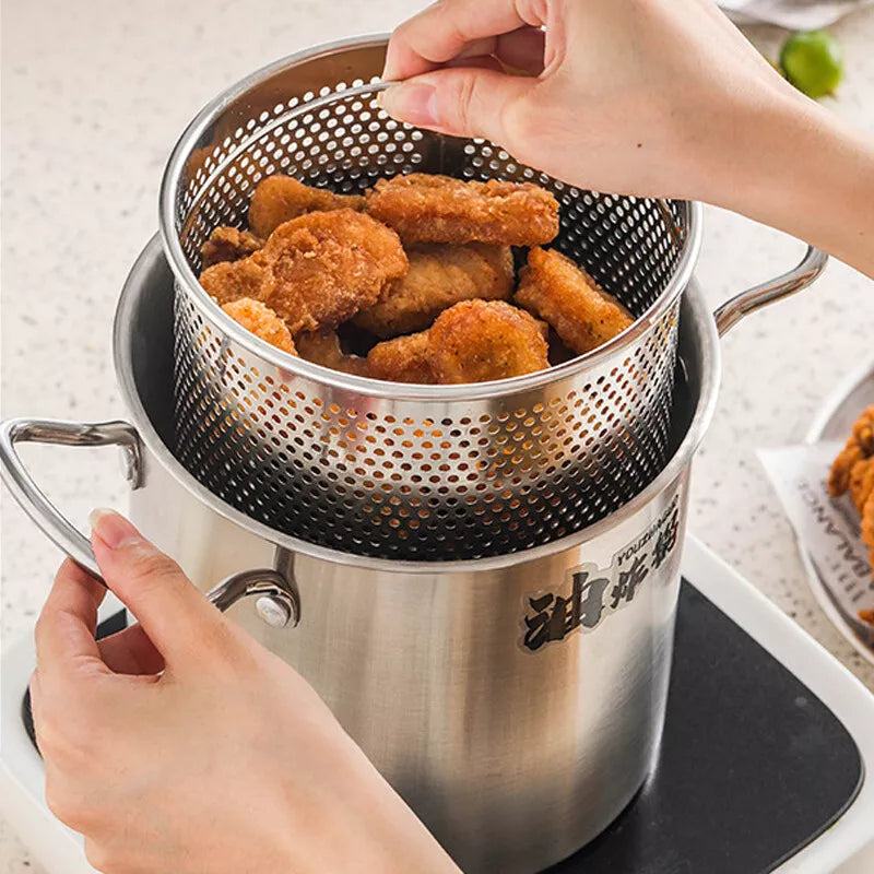 Stainless Steel Induction Pasta Pot with Steamer Insert & Lid – 3.5L