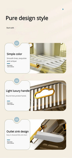Acrylic Luxury Dish Drain Rack