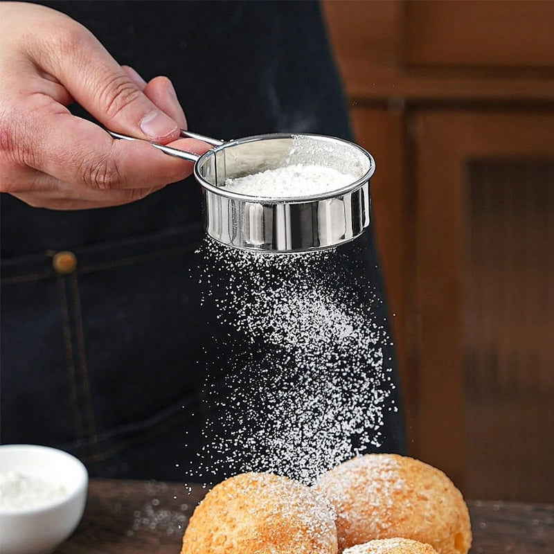 Mini Stainless Steel Flour Sieve Strainer 3 Pcs Set