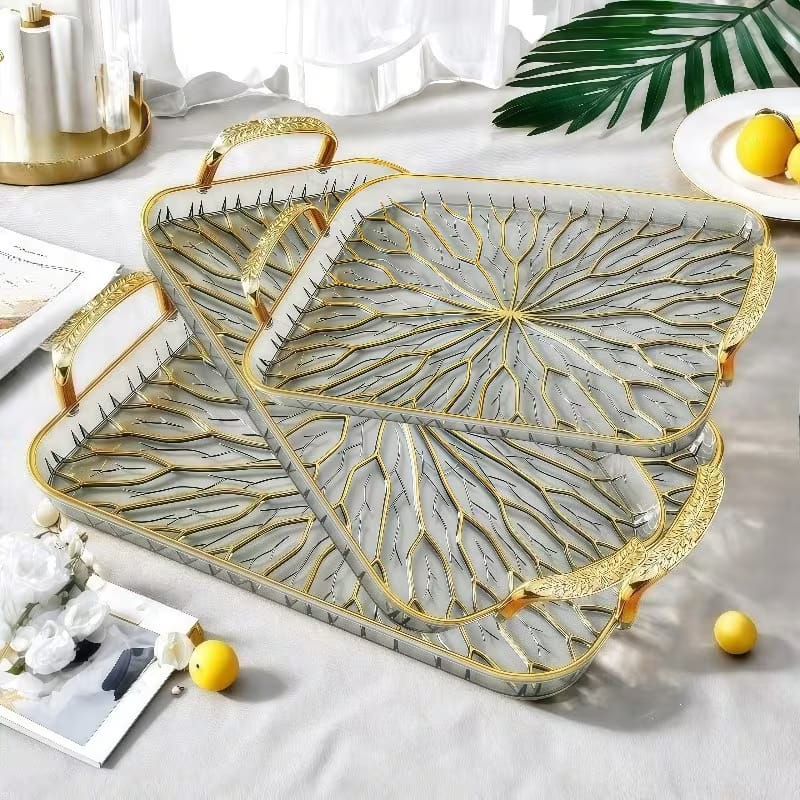Golden Branch Food Service Tray Set (3-Piece)