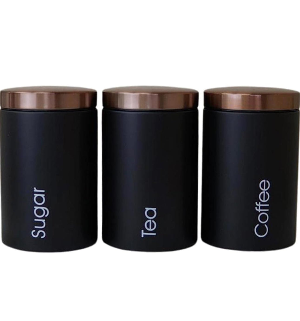 3pcs Canister Set Tea Coffee Sugar Storage  Kitchen Food Canister Jar