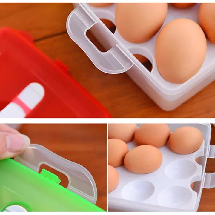 24 Grid Egg Holder Double Layer Storage Box