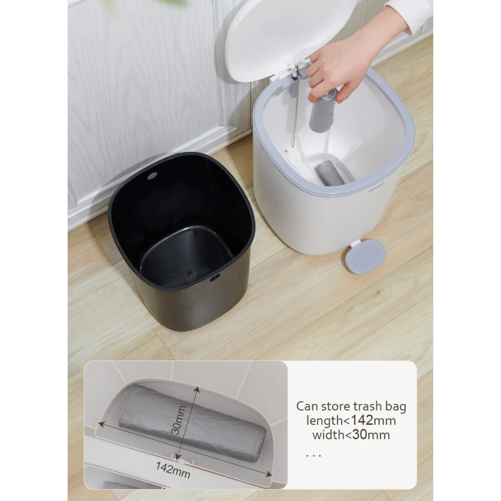 Ecoco 12L Foot-Operated Trash Bin