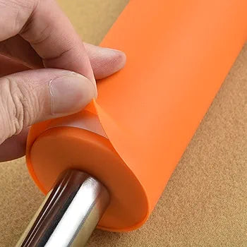 Silicone Rolling Pin With Stainless Steel Handle