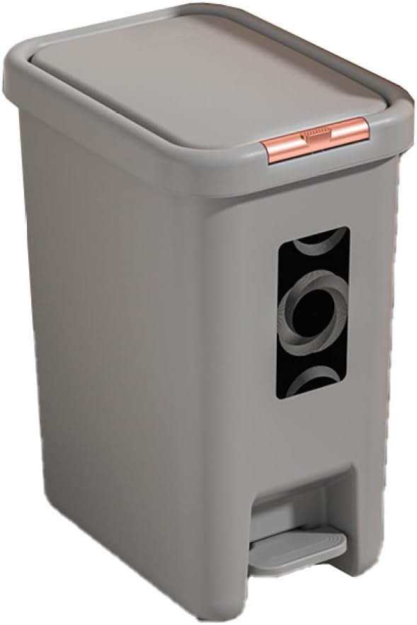 Premium Rectangle Pedal & Press Trash Bin