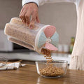 2500ML Plastic 4 Compartment Cereal Food Storage Container Set With Lids, 1pc