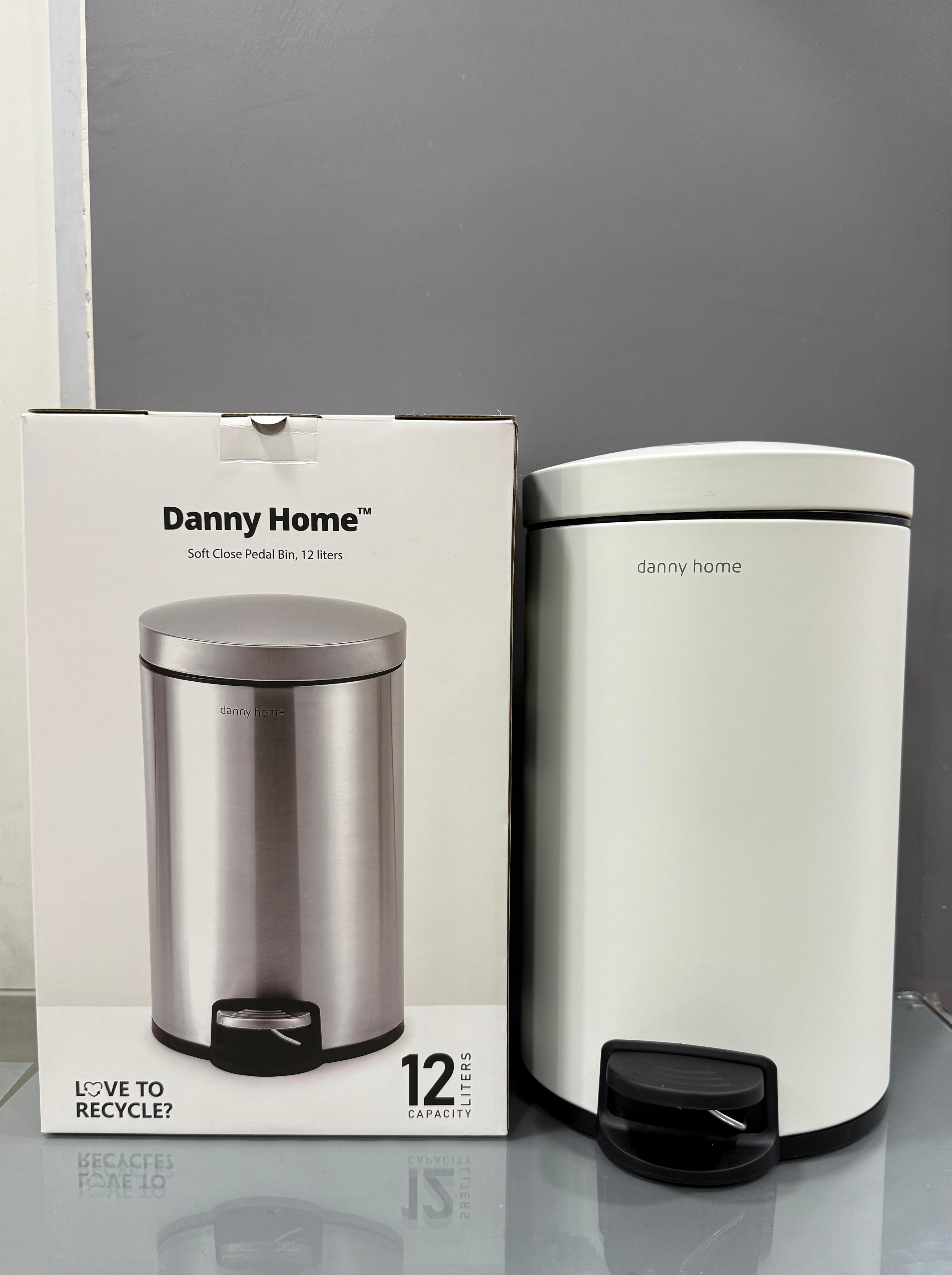 Danny Home Trash Can – 12 Liters (Soft Close Pedal Bin)