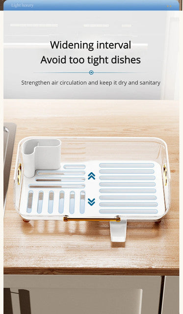 Acrylic Luxury Dish Drain Rack