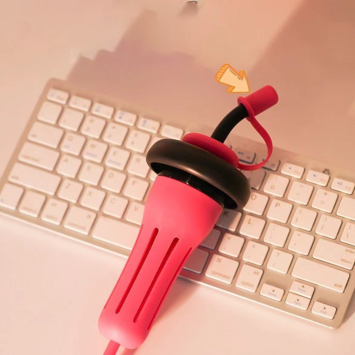 Ice Cream Cup with Straw
