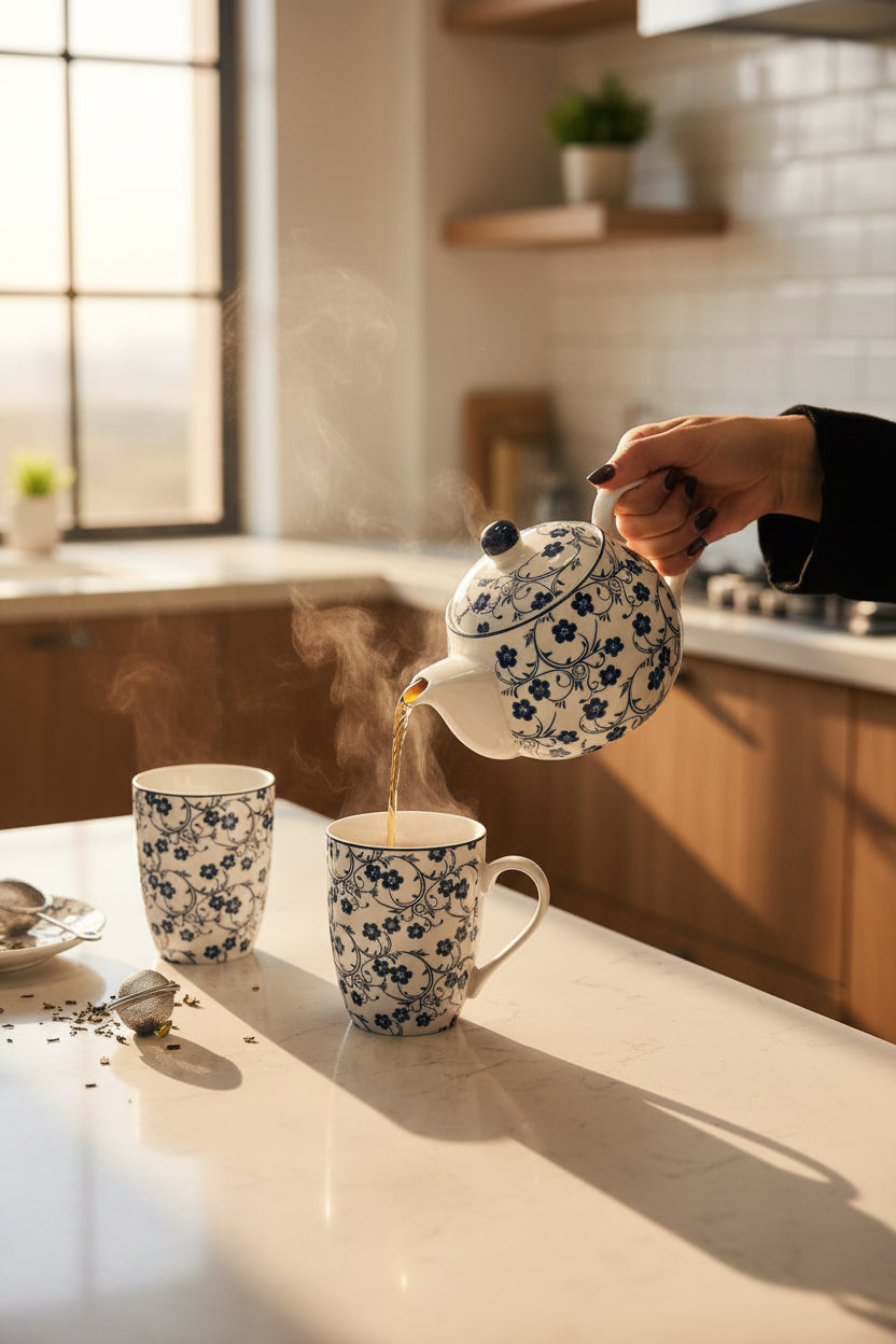Danny Home Floral Porcelain Tea Set