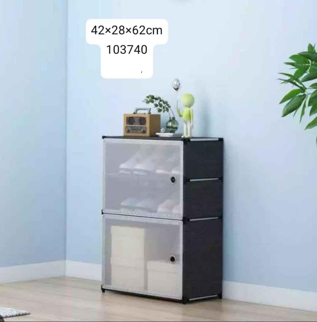 Shoe Storage Cabinet – Modern Stackable Organizer
