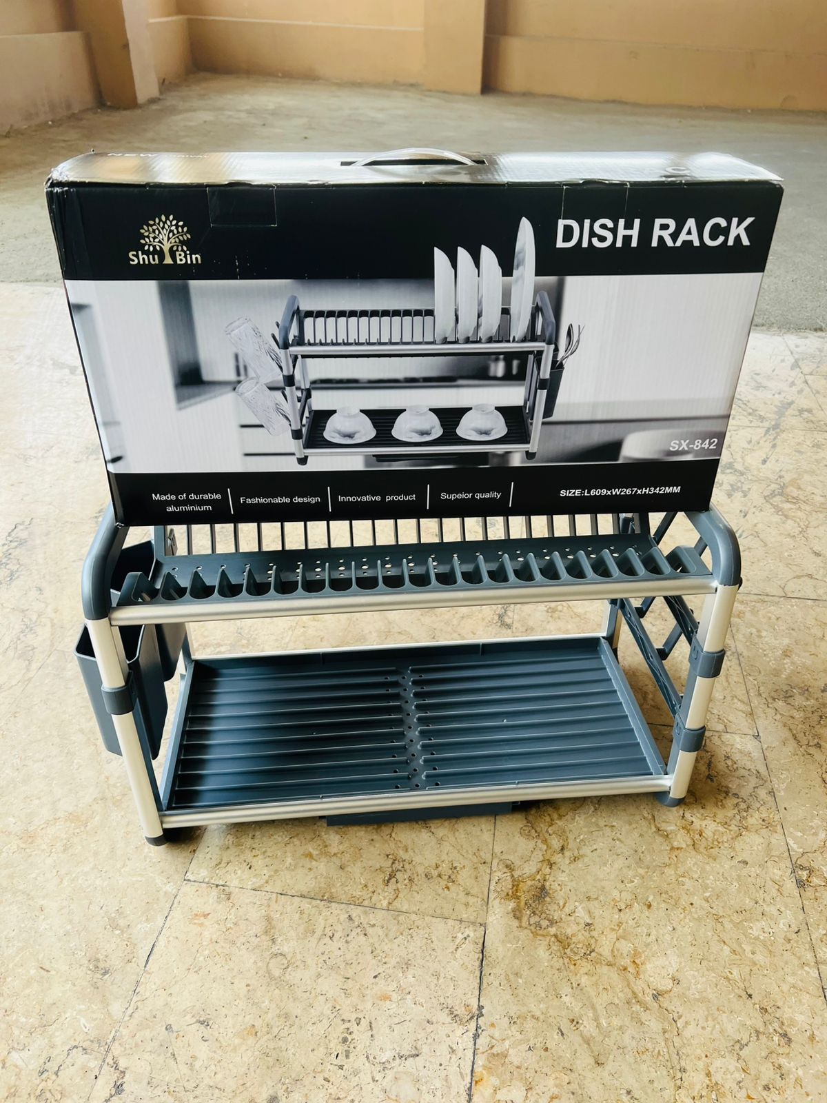 Aluminum Dish Drainer Rack – 2-Tier