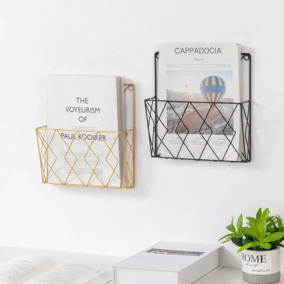 Magazines And Books Organizer - Black Metal