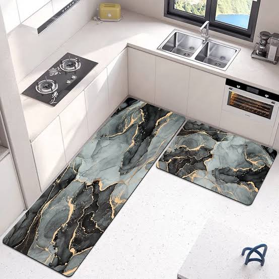 2-Piece Premium Quality Large Runner & Mat Set – Elegant Napa Leather Finish with Anti-Slip Base