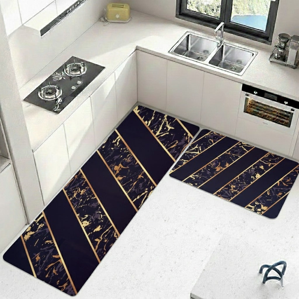 2-Piece Premium Quality Large Runner & Mat Set – Elegant Napa Leather Finish with Anti-Slip Base