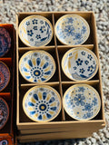 Japanese-Style Floral Ceramic Bowls – Set of 6