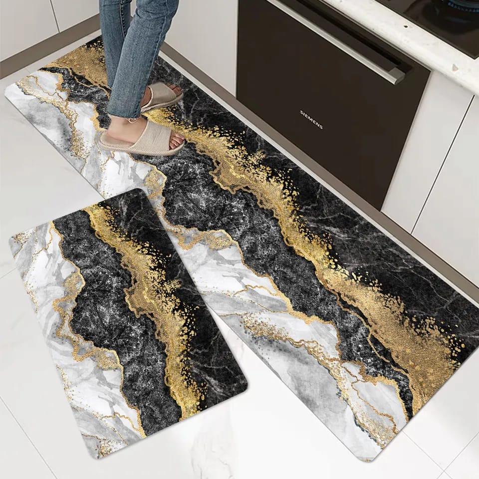 2-Piece Extra Large Runner & Mat Set – Napa Leather Finish with Anti-Slip Base