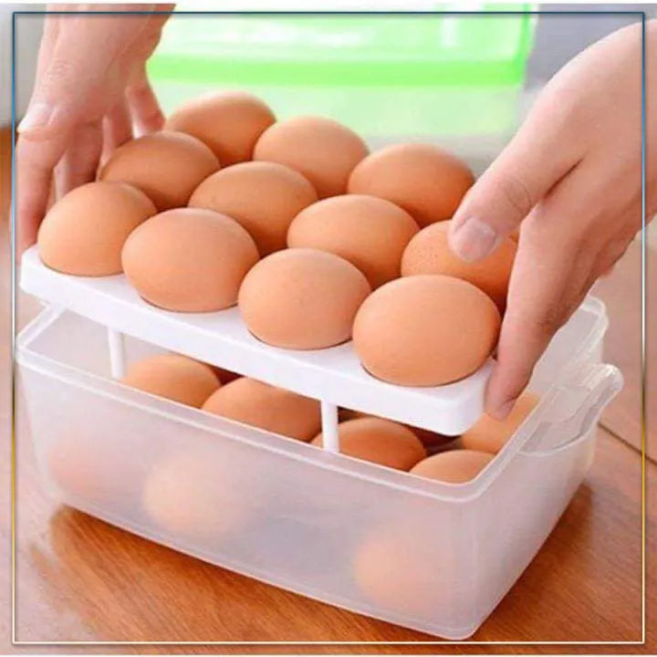 24 Grid Egg Holder Double Layer Storage Box