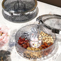 Premium Divided Acrylic Snack Box with Bear Handle