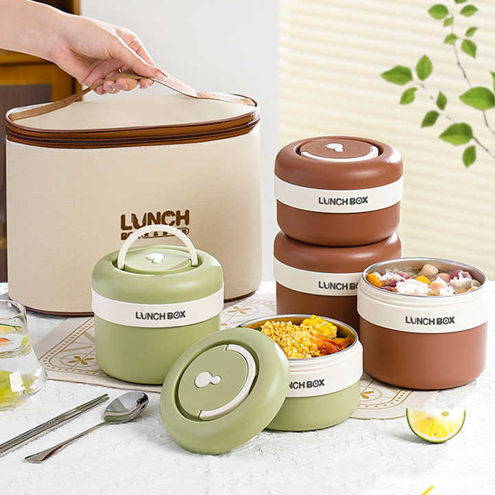 Thermal Insulated Stackable Lunch Box Set