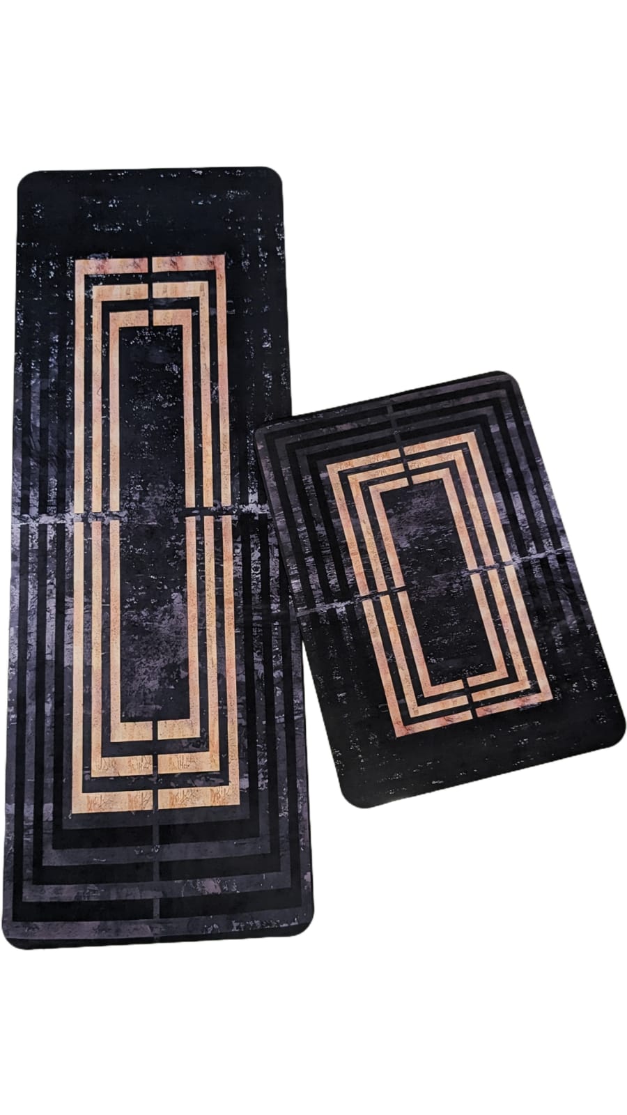 2-Piece Premium Quality Large Runner & Mat Set – Elegant Napa Leather Finish with Anti-Slip Base