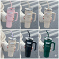SITARAYURI 40 oz Insulated Travel Mug with Straw & Handle