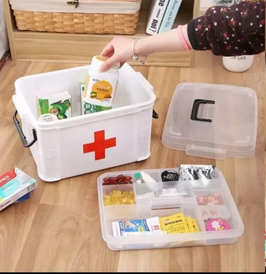 First Aid Medicine Storage Box – Portable Emergency Organizer