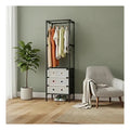 Multi-Functional Tall Garment Rack with 3 Fabric Drawers & Storage Shelves
