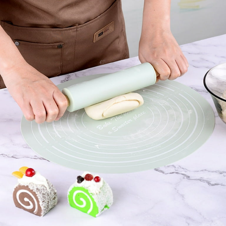 Non-Stick Silicone Dough Mat & Adjustable Rolling Pin Set