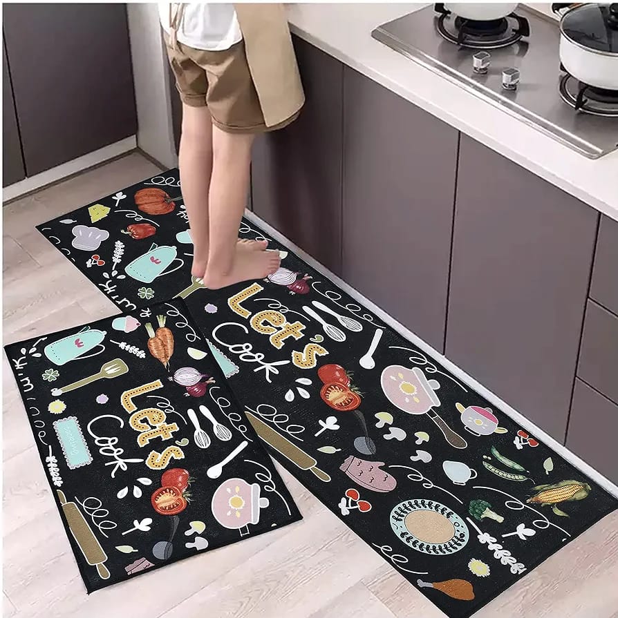 2-Piece Extra Large Runner & Mat Set – Napa Leather Finish with Anti-Slip Base