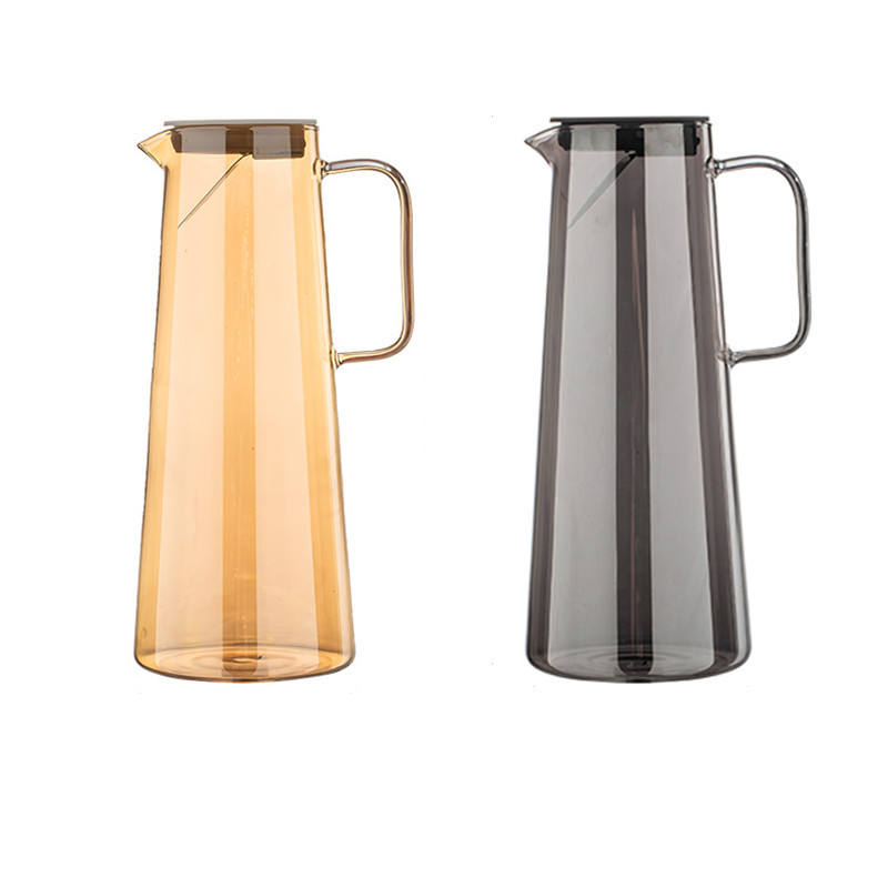 Modern 1800ml Glass Water Pitcher with Stainless Steel Filter