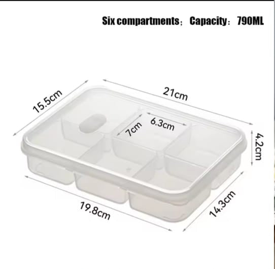 Multi-Compartment Food Storage Container (790ML)