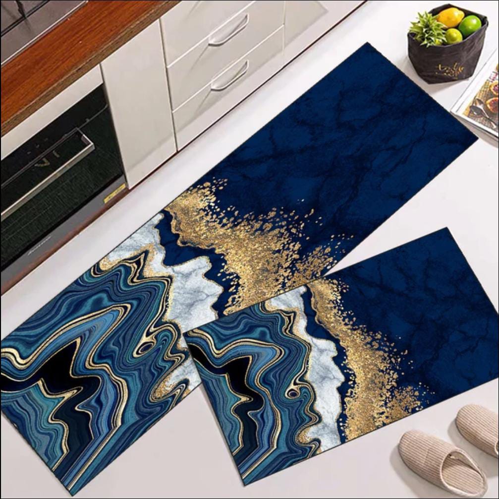 2-Piece Premium Quality Large Runner & Mat Set – Elegant Napa Leather Finish with Anti-Slip Base