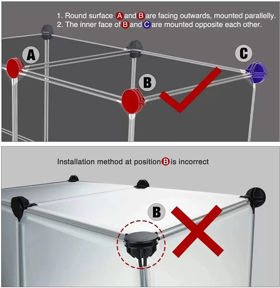 5-Tier Plastic Wardrobe Storage Organizer