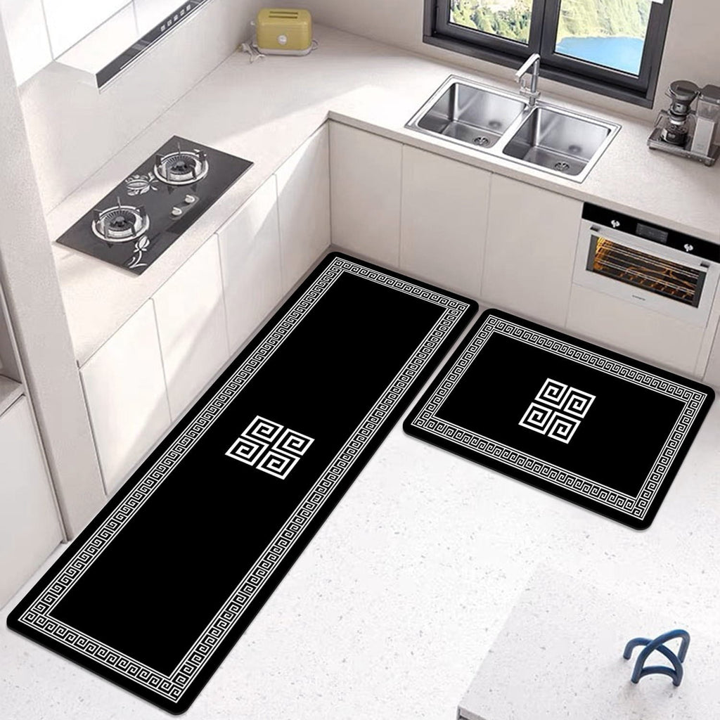 2-Piece Premium Quality Large Runner & Mat Set – Elegant Napa Leather Finish with Anti-Slip Base