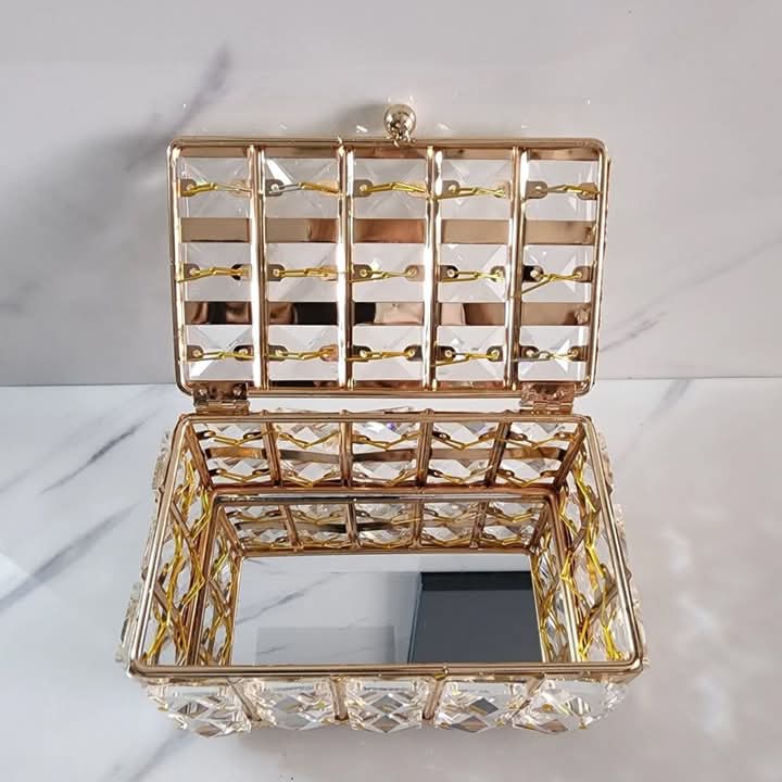 Light Luxury Metal Crystal Jewellery Storage organizer