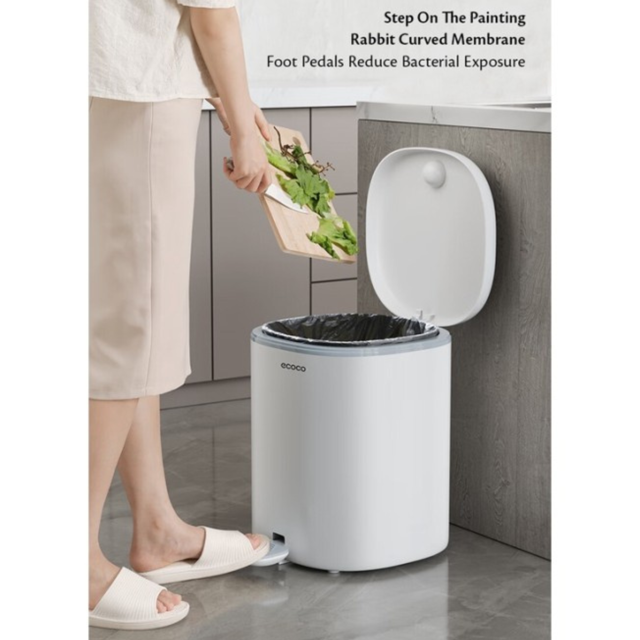 Ecoco 12L Foot-Operated Trash Bin