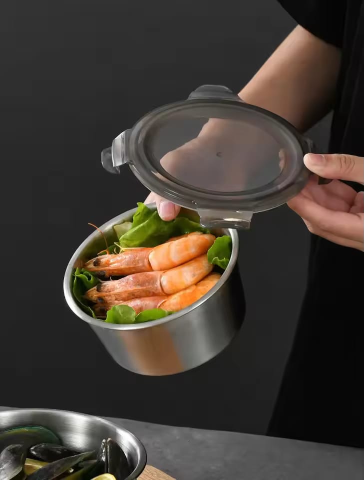 4-Piece Premium Stainless Steel Food Storage Set