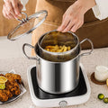 Stainless Steel Induction Pasta Pot with Steamer Insert & Lid – 3.5L