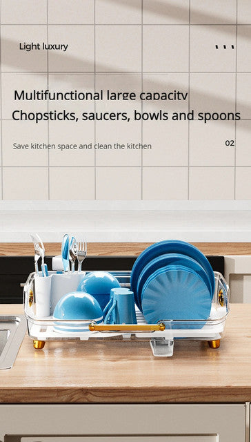Acrylic Luxury Dish Drain Rack