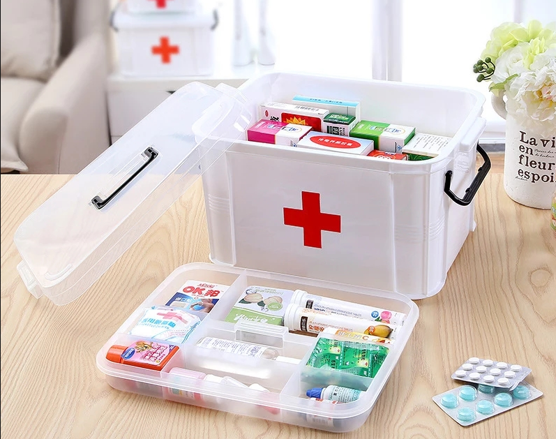 First Aid Medicine Storage Box – Portable Emergency Organizer