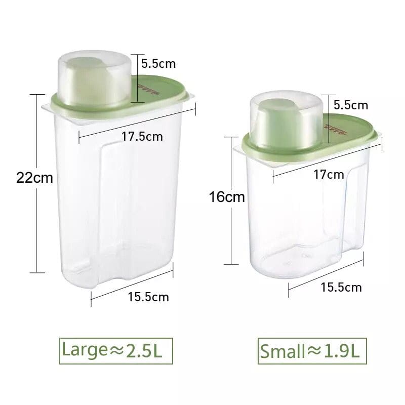 Airtight Cereal & Grain Storage Containers with Measuring Cup