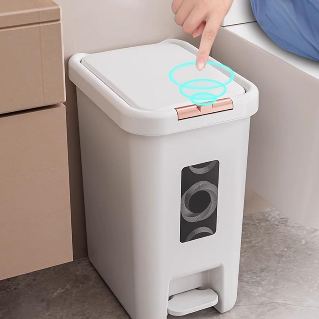 Premium Rectangle Pedal & Press Trash Bin