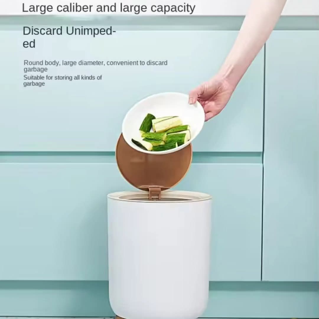 Indoor Trash Bin with Wooden Feet – 7L