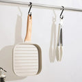 Premium Non-Stick Grill Frying Pan with Wooden Handle