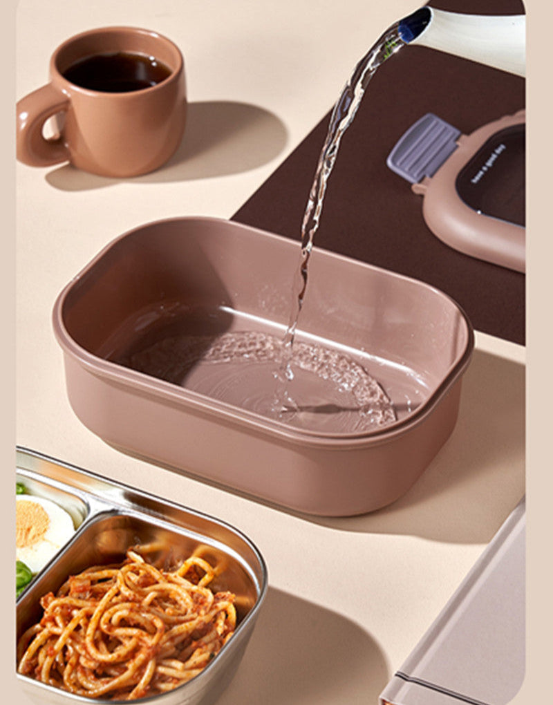 2 Compartments Stainless Steel Lunch Box